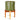 Aspen Chevron Plant Pot with Wooden Stand - Olive