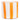 Paros Painted Plant Pot - Orange Stripe